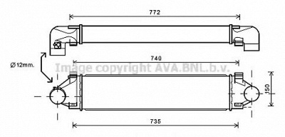 AVA QUALITY COOLING vo4173 -  Интеркулер
